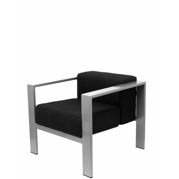 Sillón de espera Lázaro bali negro