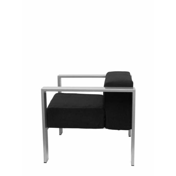Sillón de espera Lázaro bali negro