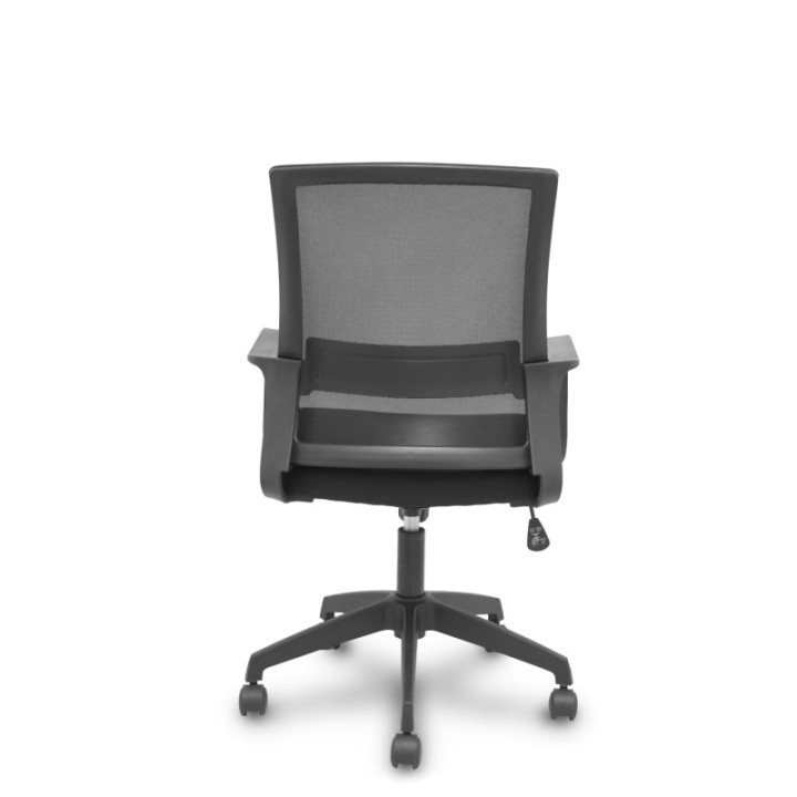 Silla Ergo535 negra basculante respaldo malla negro asiento tela negro ruedas nailon