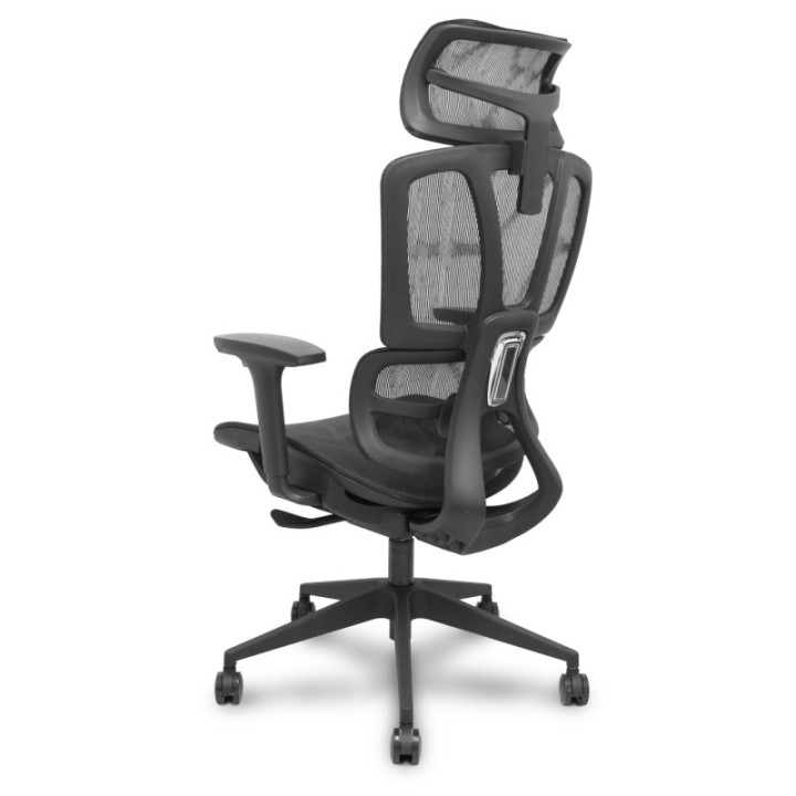 Silla Pro537 traslack malla negra brazos 3D ruedas nailon 60