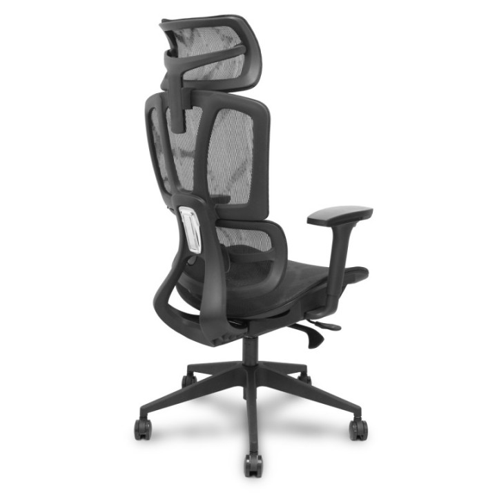 Silla Pro537 traslack malla negra brazos 3D ruedas nailon 60