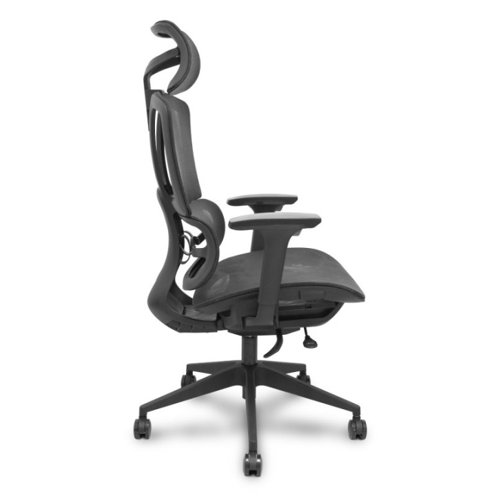 Silla Pro537 traslack malla negra brazos 3D ruedas nailon 60
