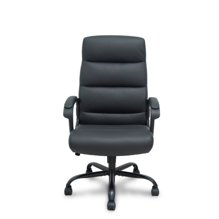 Sillón Opti545 similpiel negro base metálica negra