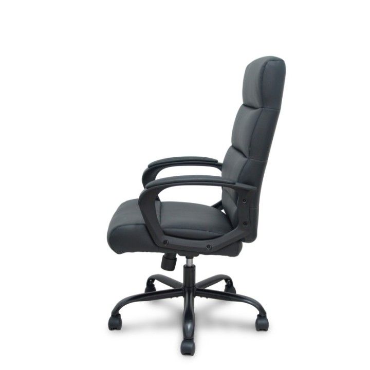 Sillón Opti545 similpiel negro base metálica negra
