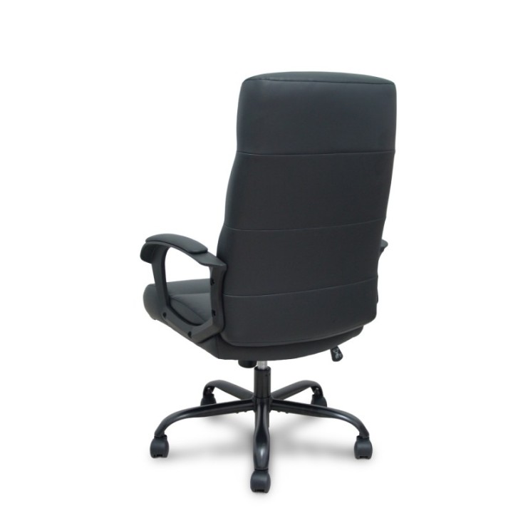 Sillón Opti545 similpiel negro base metálica negra