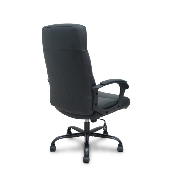 Sillón Opti545 similpiel negro base metálica negra