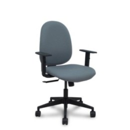 Silla Horche sincro bali gris brazos regulables base piramidal ruedas nailon 65mm