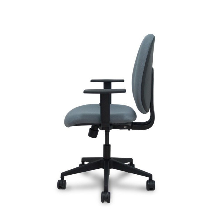 Silla Horche sincro bali gris brazos regulables base piramidal ruedas nailon 65mm