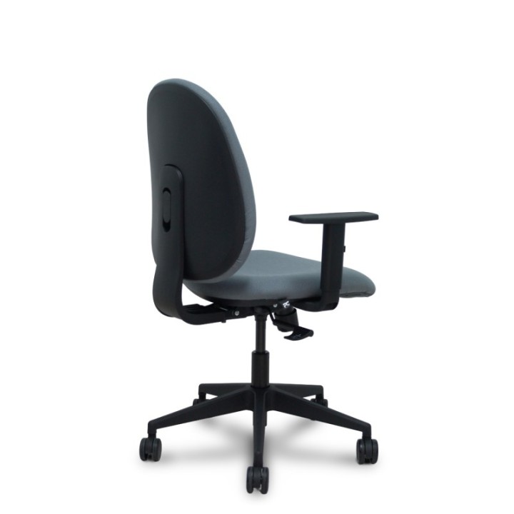 Silla Horche sincro bali gris brazos regulables base piramidal ruedas nailon 65mm