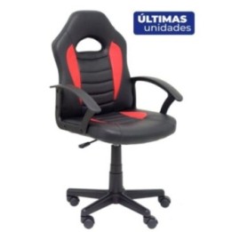 Silla juvenil gaming Mohedas similpiel negro y rojo