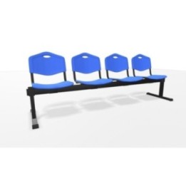 Bancada Iso plastic 4 plazas PVC color azul