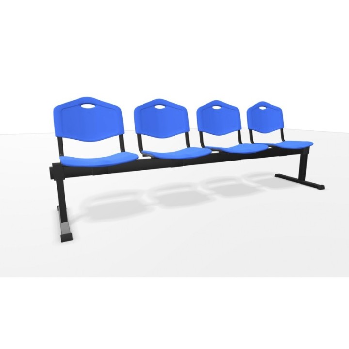 Bancada Iso plastic 4 plazas PVC color azul