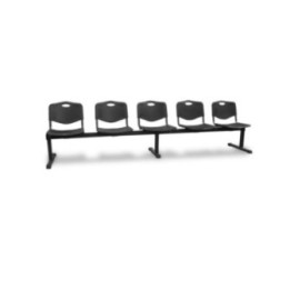 Bancada Iso plastic 5 plazas PVC color negro