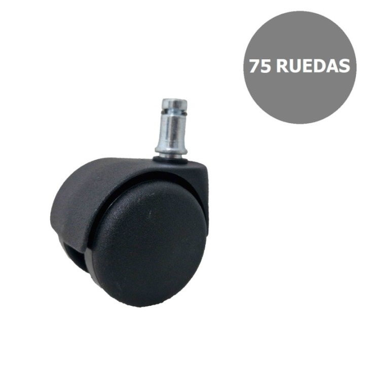 Kit de 75 ruedas de nailon autofrenantes de 50 mm perno 11 mm