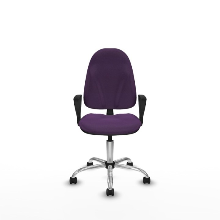 Algarra CP bali morado brazos fijos base cromada ruedas engomadas 50mm