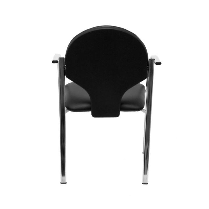 Pack 2 sillas Hellin similpiel negro chasis cromado