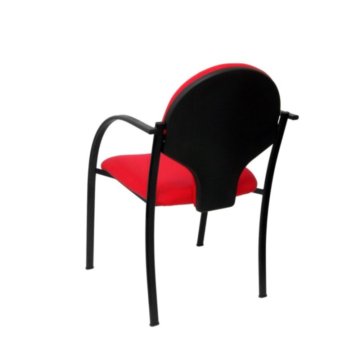 Pack 2 sillas Hellin chasis negro bali rojo