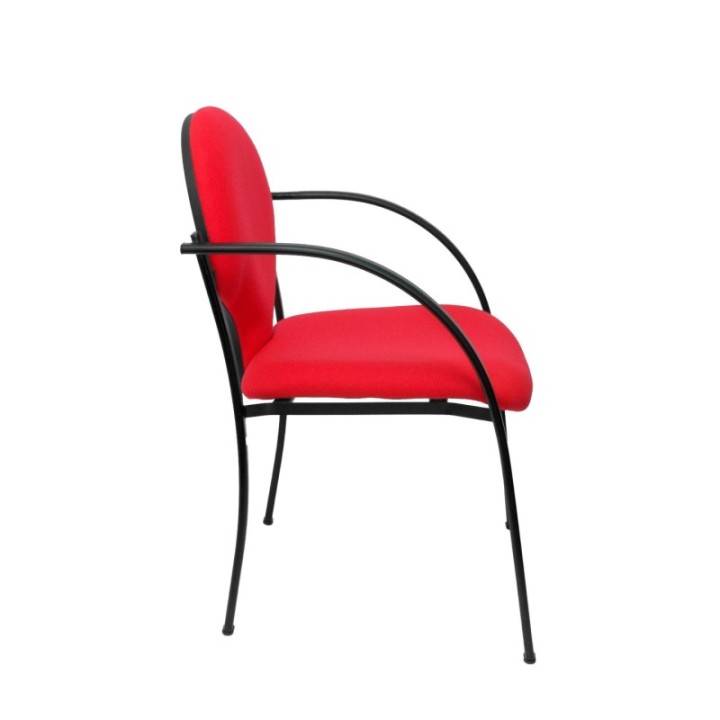 Pack 2 sillas Hellin chasis negro bali rojo