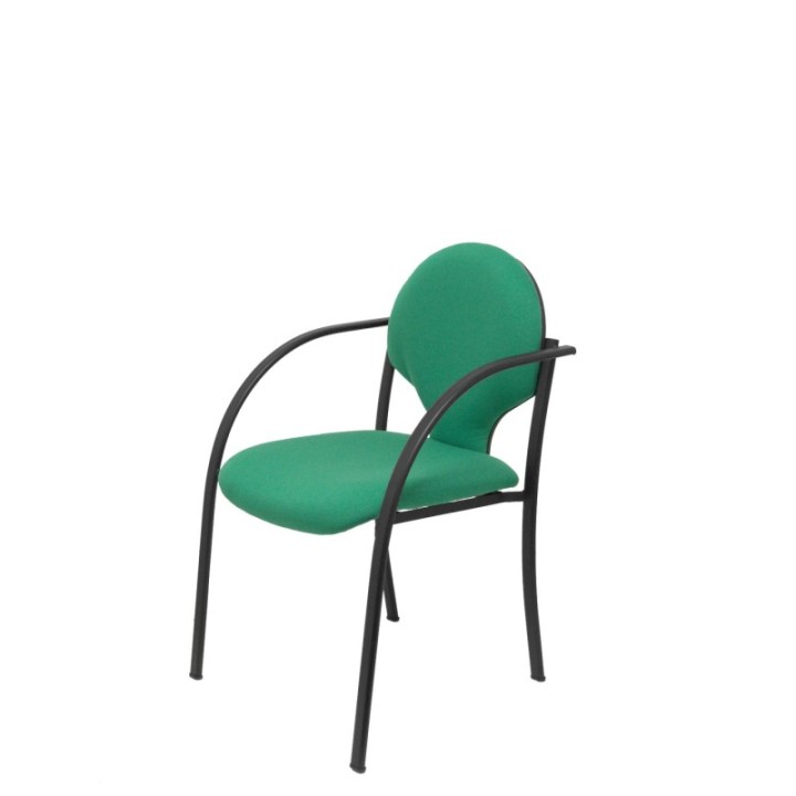 Pack 2 sillas Hellin chasis negro bali verde esmeralda