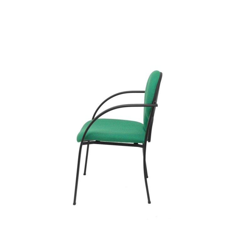 Pack 2 sillas Hellin chasis negro bali verde esmeralda