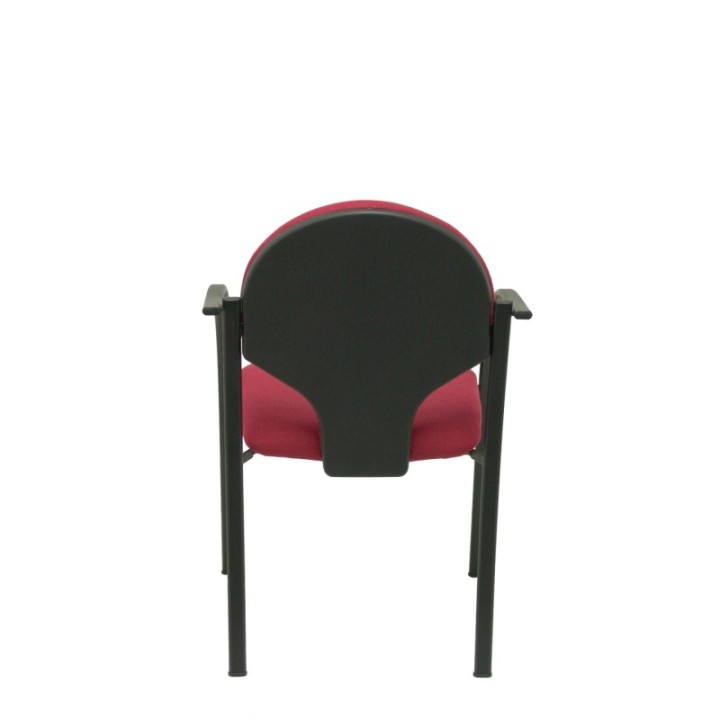 Pack 2 sillas Hellin chasis negro bali granate