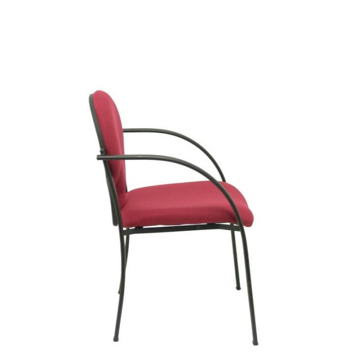 Pack 2 sillas Hellin chasis negro bali granate