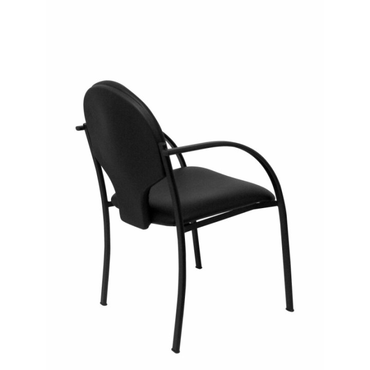 Pack 2 sillas Hellin chasis negro piel negro