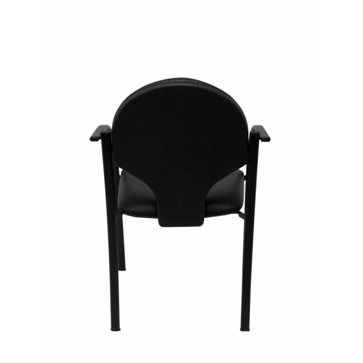 Pack 2 sillas Hellin chasis negro similpiel negro