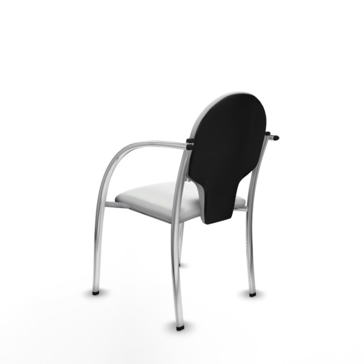 Pack 2 sillas Hellín chasis 4 patas cromo bali blanco