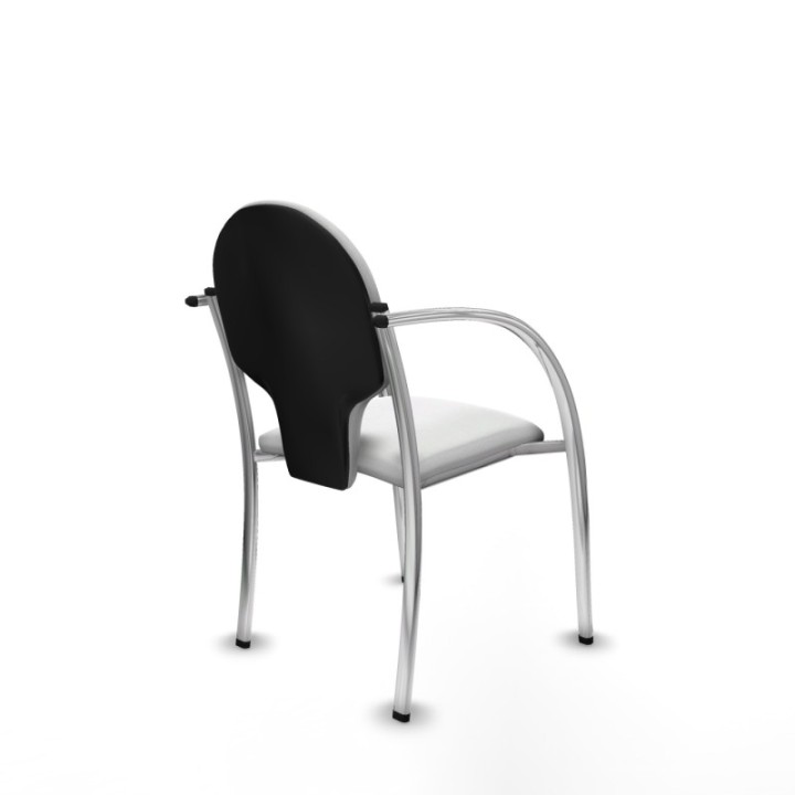 Pack 2 sillas Hellín chasis 4 patas cromo bali blanco