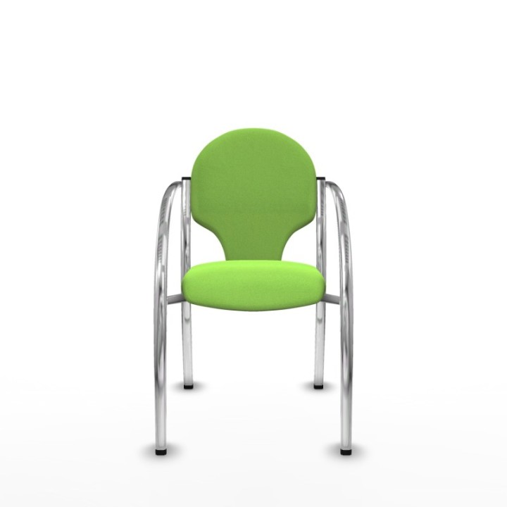 Pack 2 sillas Hellín chasis 4 patas cromo bali pistacho