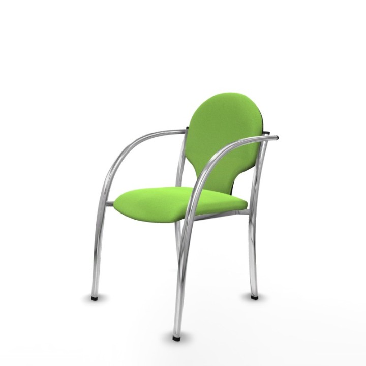 Pack 2 sillas Hellín chasis 4 patas cromo bali pistacho