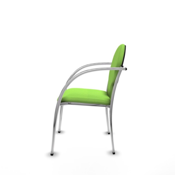 Pack 2 sillas Hellín chasis 4 patas cromo bali pistacho