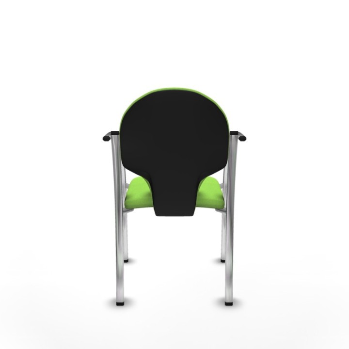 Pack 2 sillas Hellín chasis 4 patas cromo bali pistacho