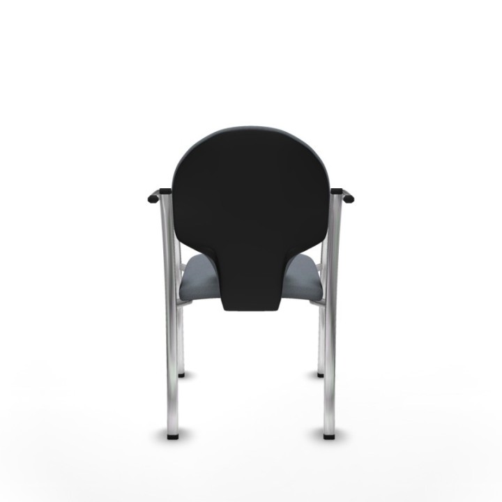 Pack 2 sillas Hellín chasis 4 patas cromo bali gris