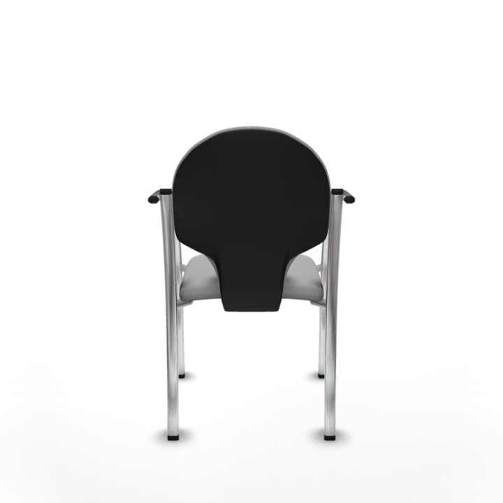 Pack 2 sillas Hellín chasis 4 patas cromo bali gris claro