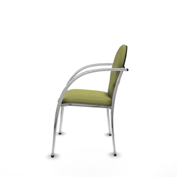Pack 2 sillas Hellín chasis 4 patas cromo bali verde oliva