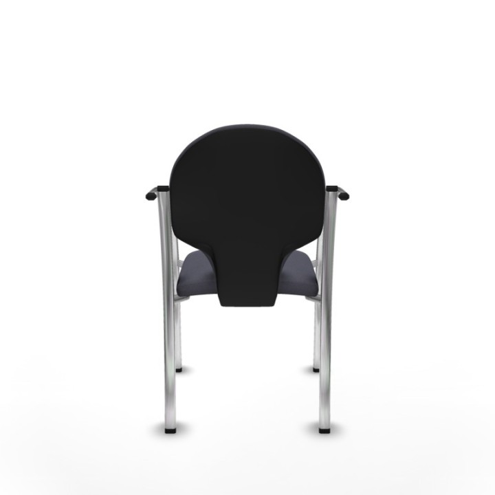 Pack 2 sillas Hellín chasis 4 patas cromo bali gris oscuro