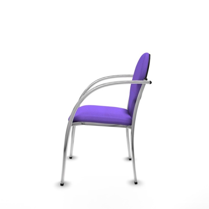 Pack 2 sillas Hellín chasis 4 patas cromo bali lila