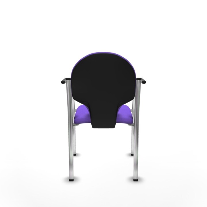 Pack 2 sillas Hellín chasis 4 patas cromo bali lila