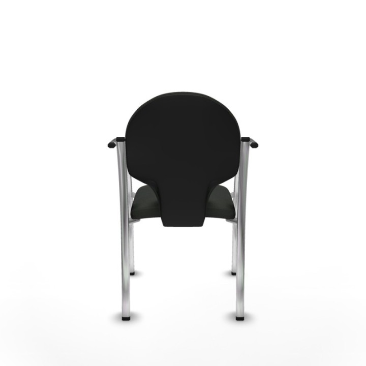 Pack 2 sillas Hellin chasis cromado bali negro