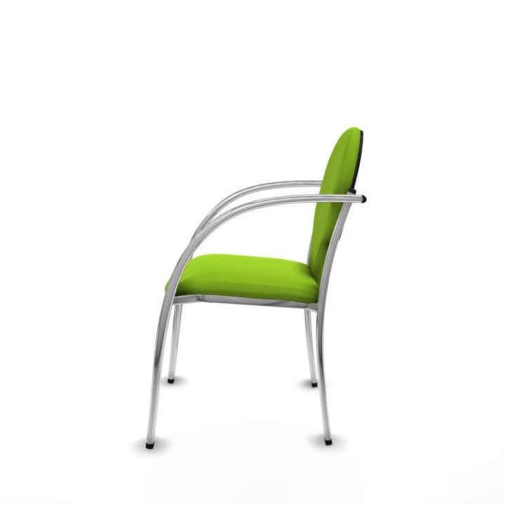 Pack 2 sillas Hellín chasis 4 patas cromo similpiel pistacho