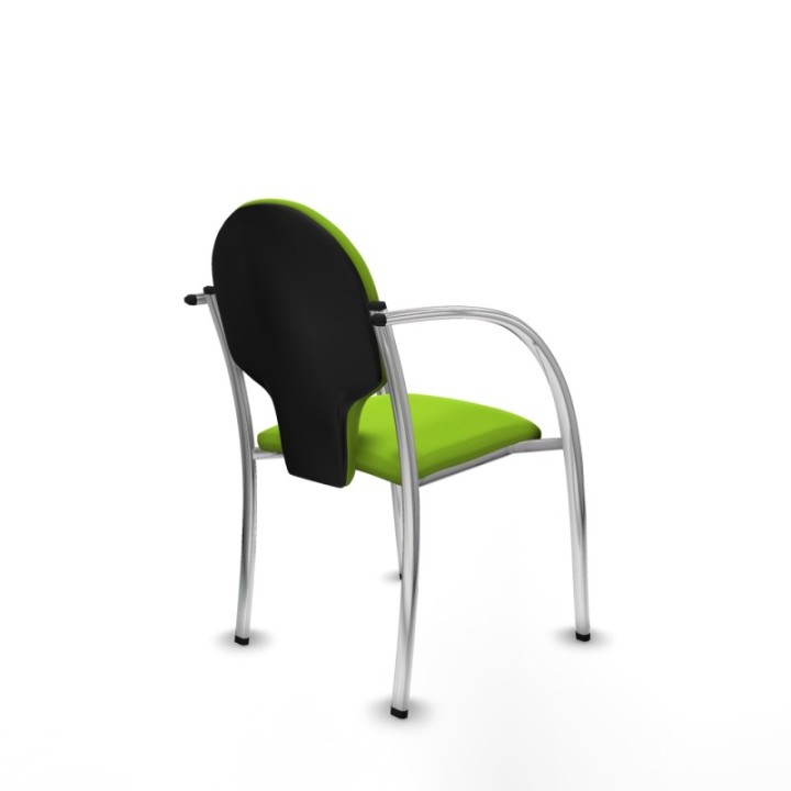 Pack 2 sillas Hellín chasis 4 patas cromo similpiel pistacho