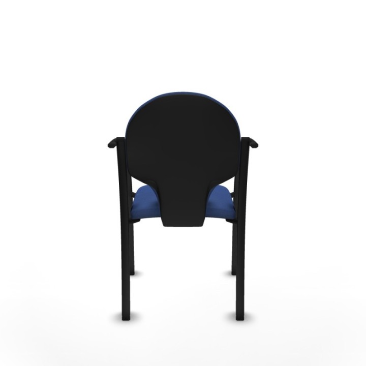 Pack 2 sillas Hellín chasis 4 patas negro bali azul marino