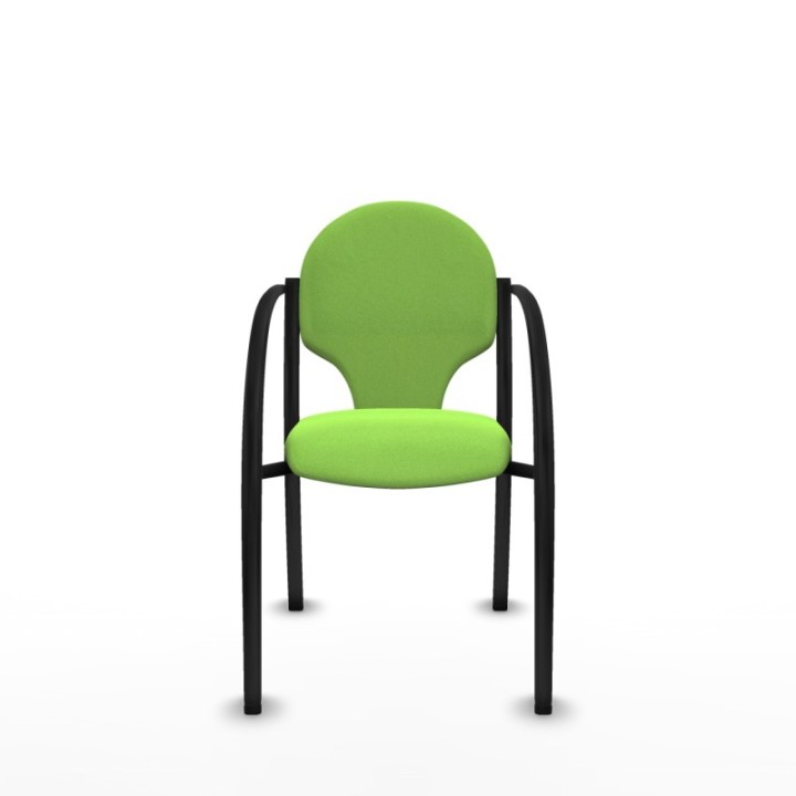 Pack 2 sillas Hellín chasis 4 patas negro bali pistacho