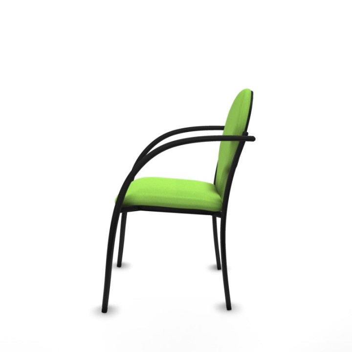 Pack 2 sillas Hellín chasis 4 patas negro bali pistacho