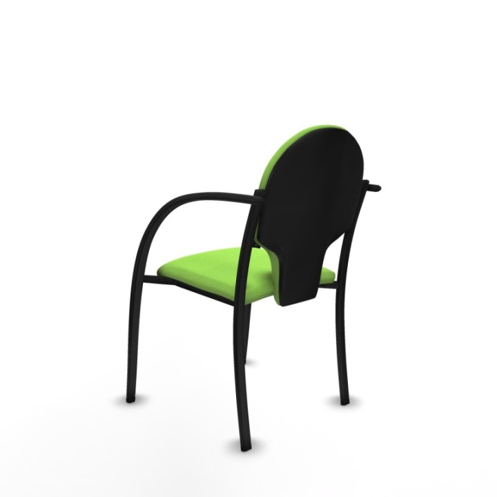 Pack 2 sillas Hellín chasis 4 patas negro bali pistacho