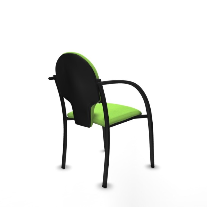 Pack 2 sillas Hellín chasis 4 patas negro bali pistacho