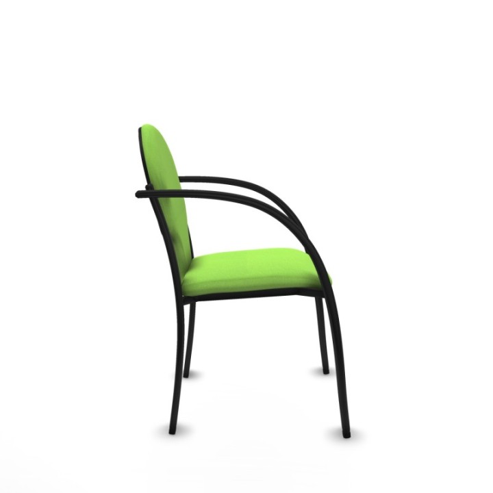 Pack 2 sillas Hellín chasis 4 patas negro bali pistacho