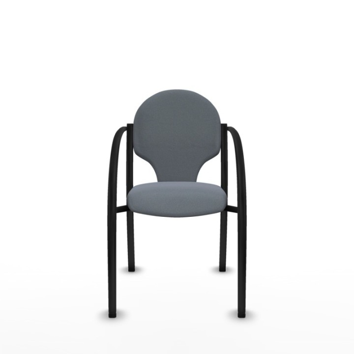 Pack 2 sillas Hellín chasis 4 patas negro bali gris